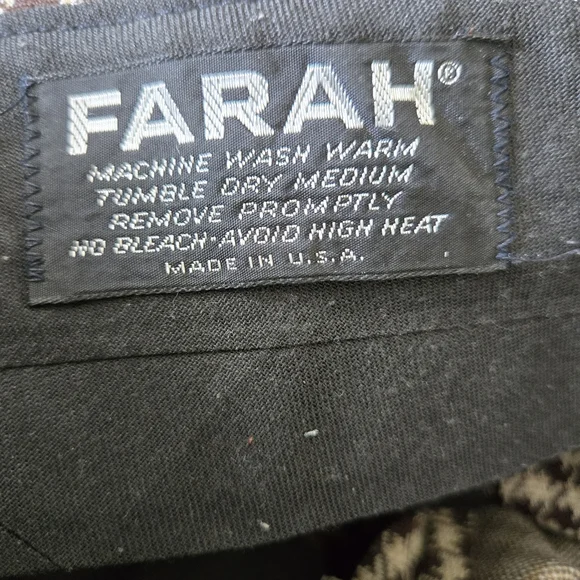 Vintage Brown and White Houndstooth Pants Farah - Picture 11 of 12